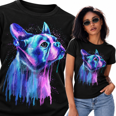 KOSZULKA DAMSKA ZWIERZĘTA  BOSTON TERRIER